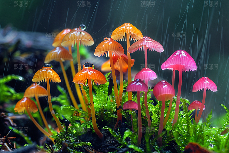 蘑菇菌菇新鲜摄影图