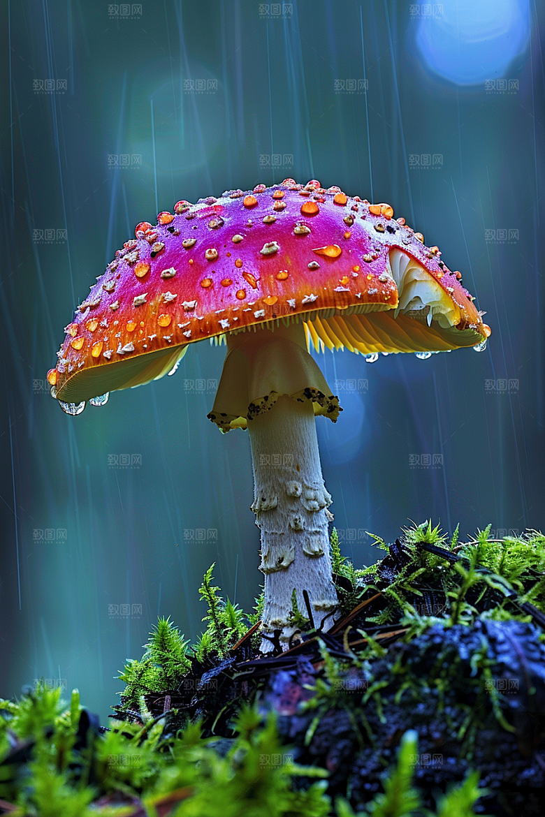 蘑菇自然山林摄影图