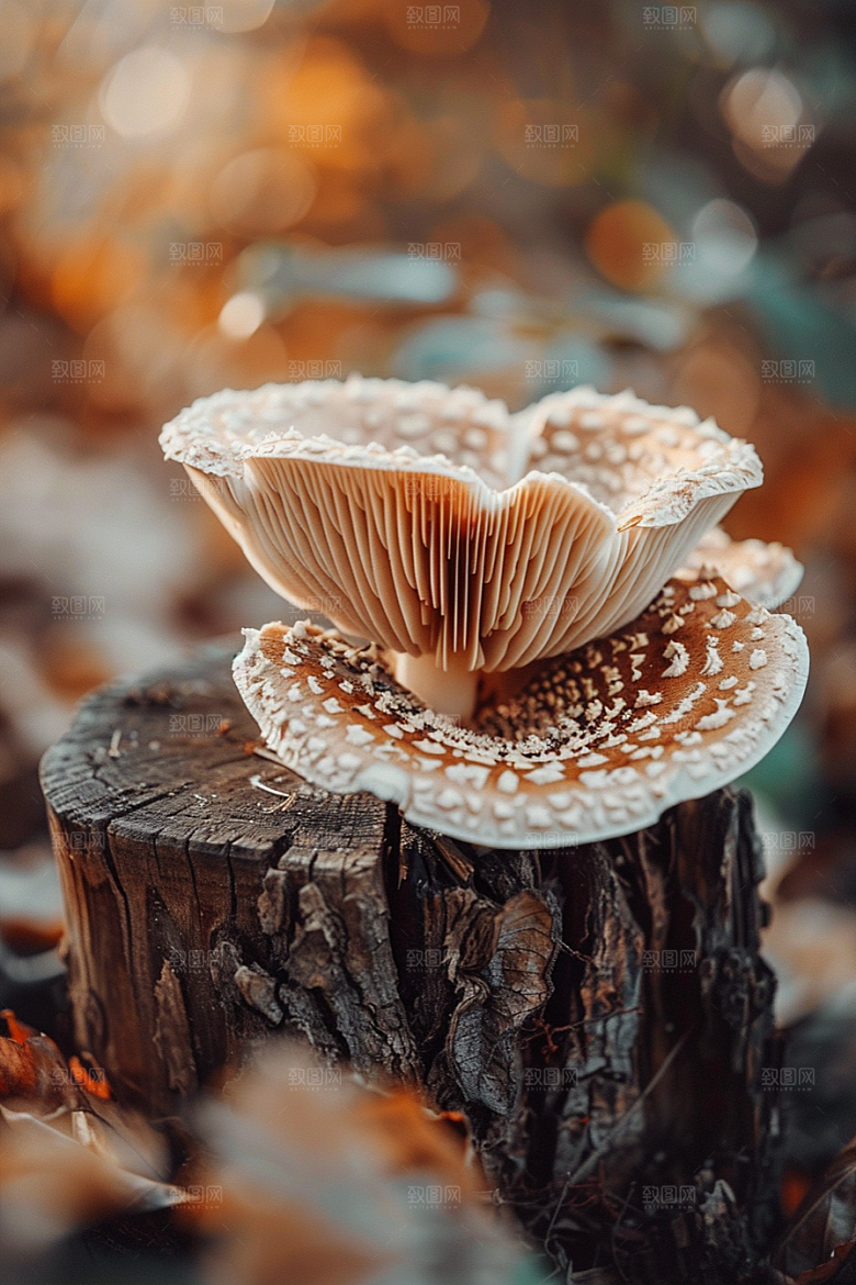 蘑菇自然雨后摄影图