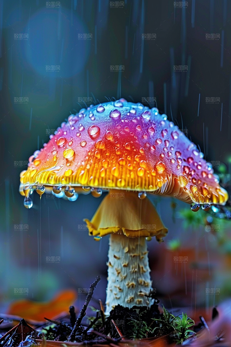 蘑菇山珍清新摄影图