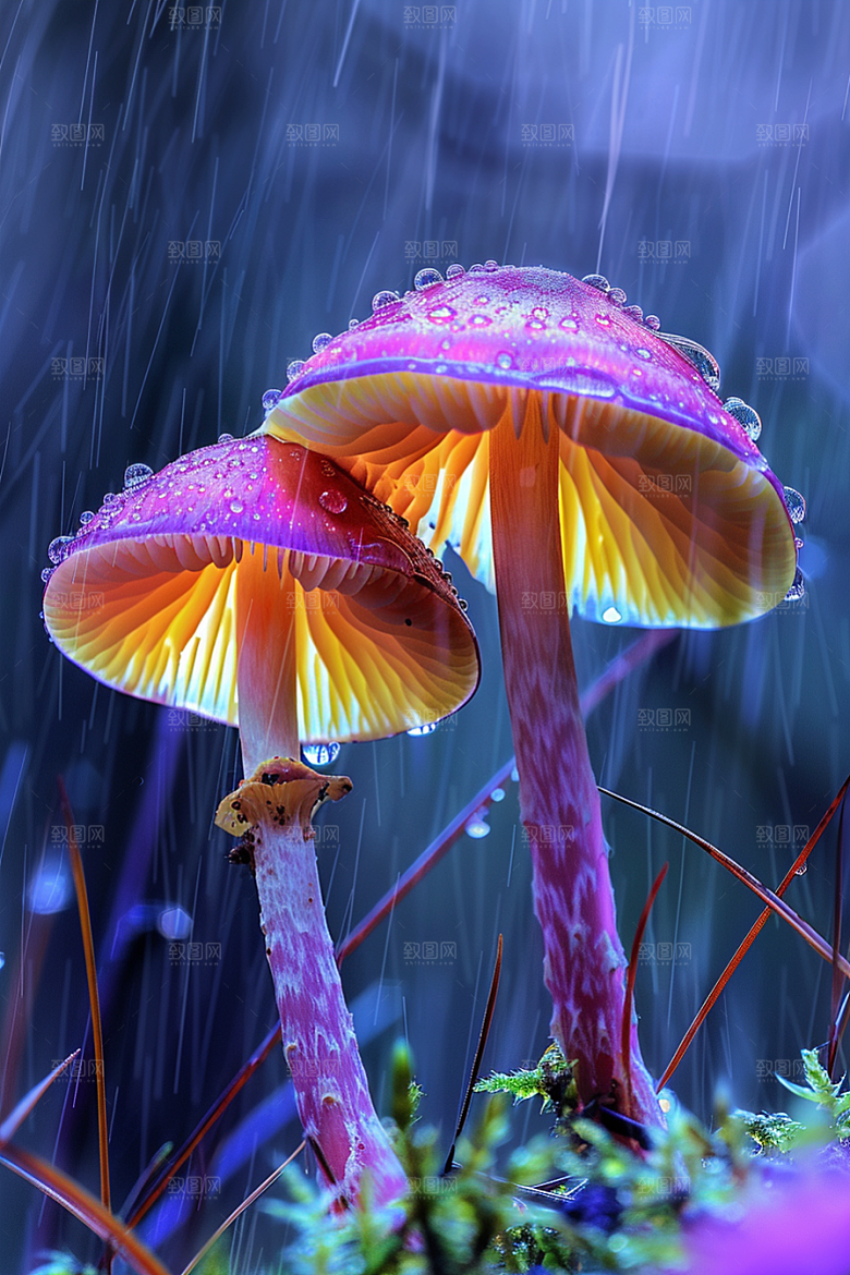 蘑菇清新山珍摄影图