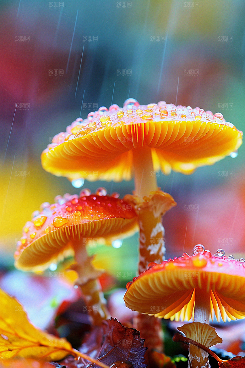 蘑菇山林菌菇摄影图