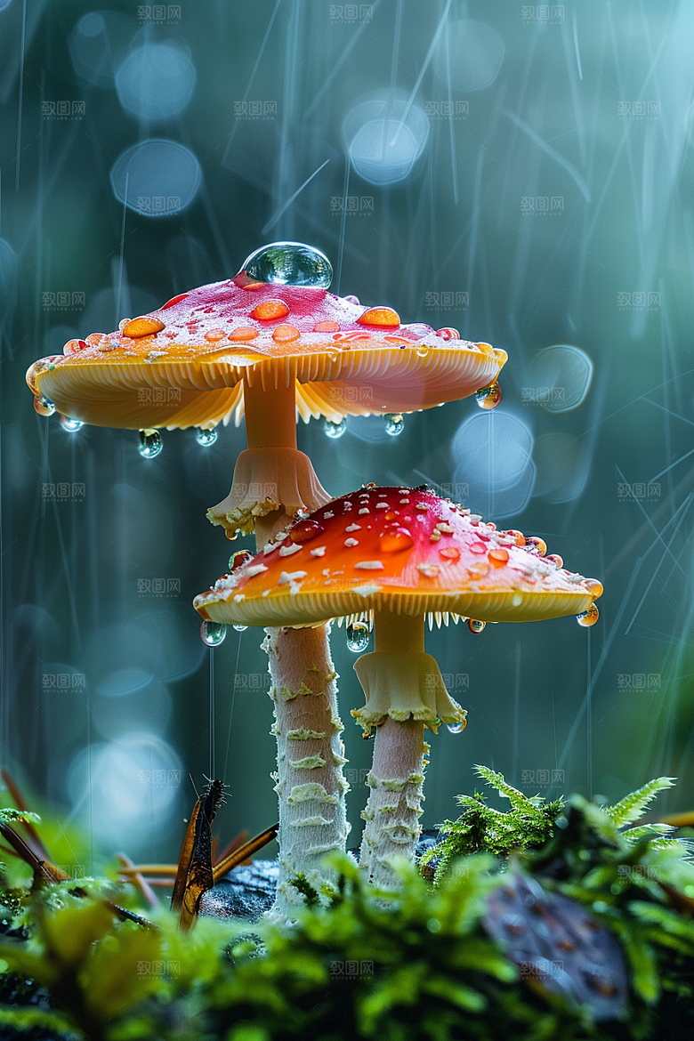 蘑菇食材清新摄影图