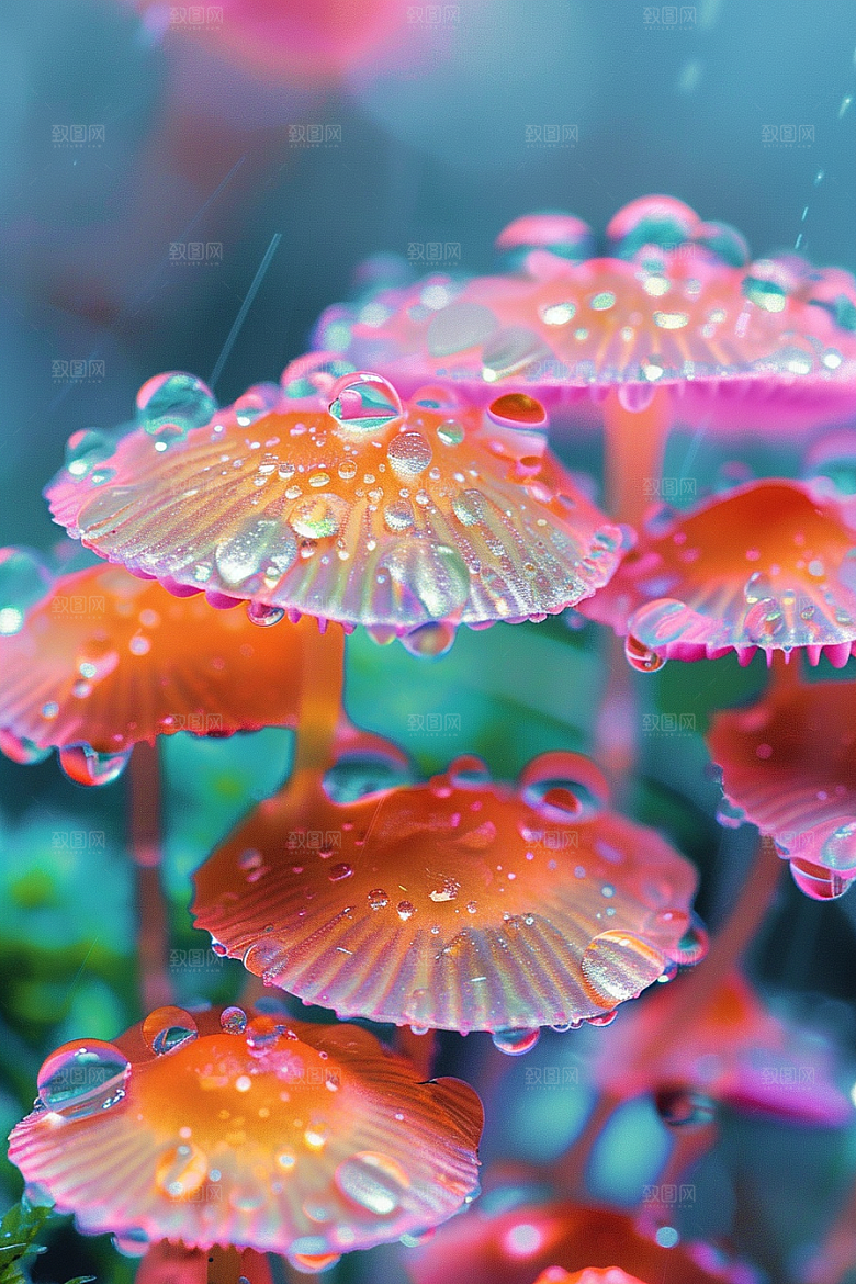 蘑菇自然山林摄影图