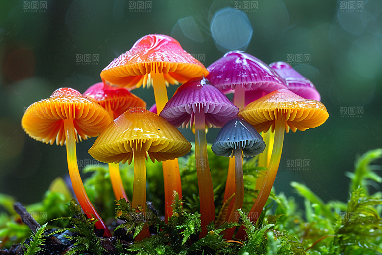 蘑菇山林鲜美摄影图