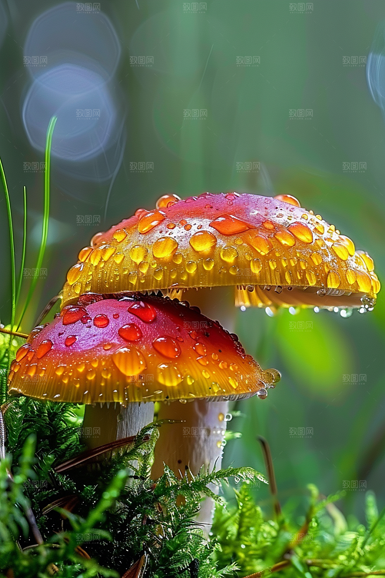 蘑菇山林鲜美摄影图