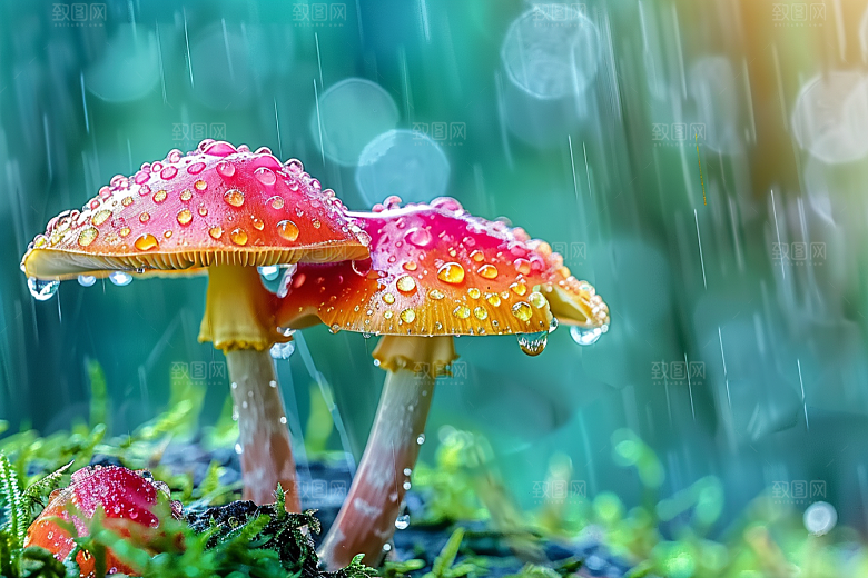 蘑菇清新美味摄影图