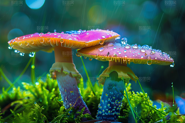 蘑菇云南清新摄影图