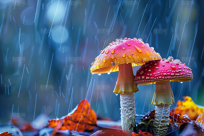蘑菇山林菌菇摄影图