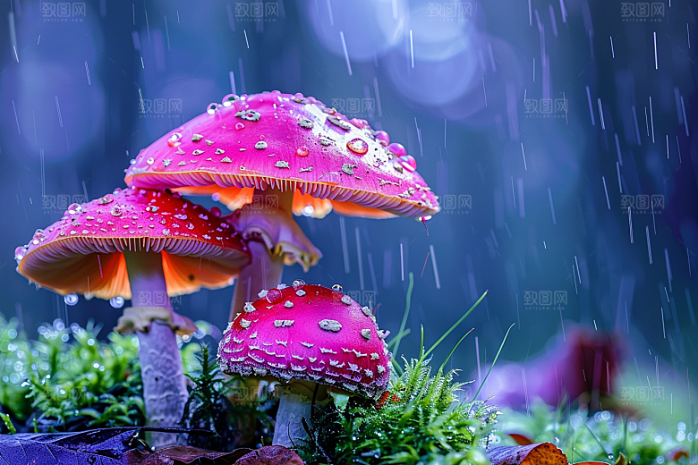 蘑菇菌子高清摄影图
