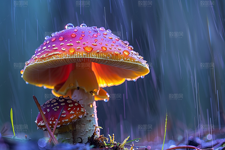 蘑菇山珍美味摄影图