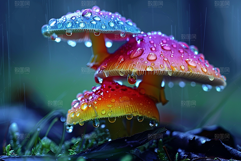 蘑菇食材树林摄影图