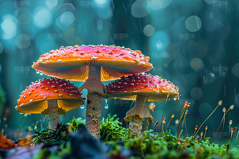 蘑菇清新山珍摄影图