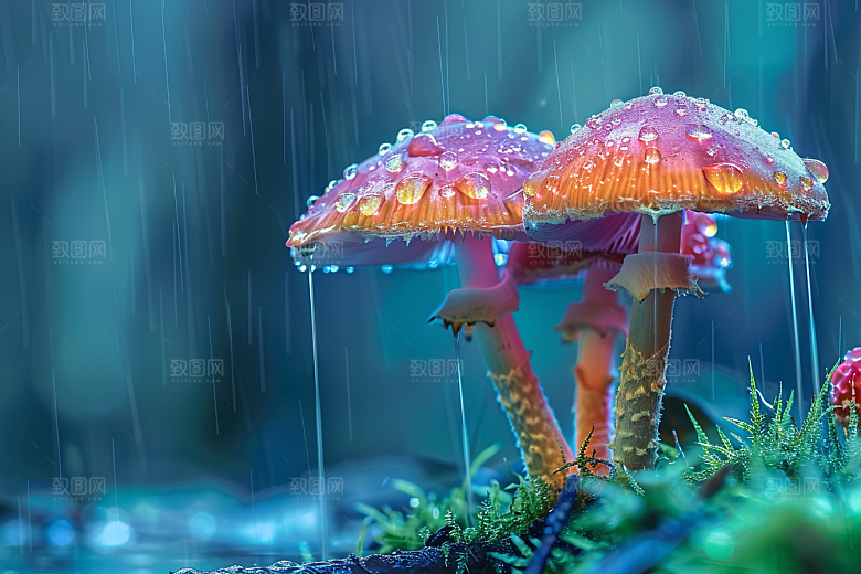 蘑菇云南树林摄影图