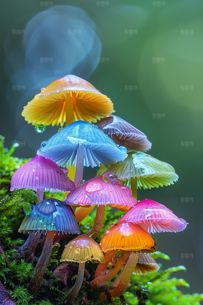 蘑菇菌子山林摄影图