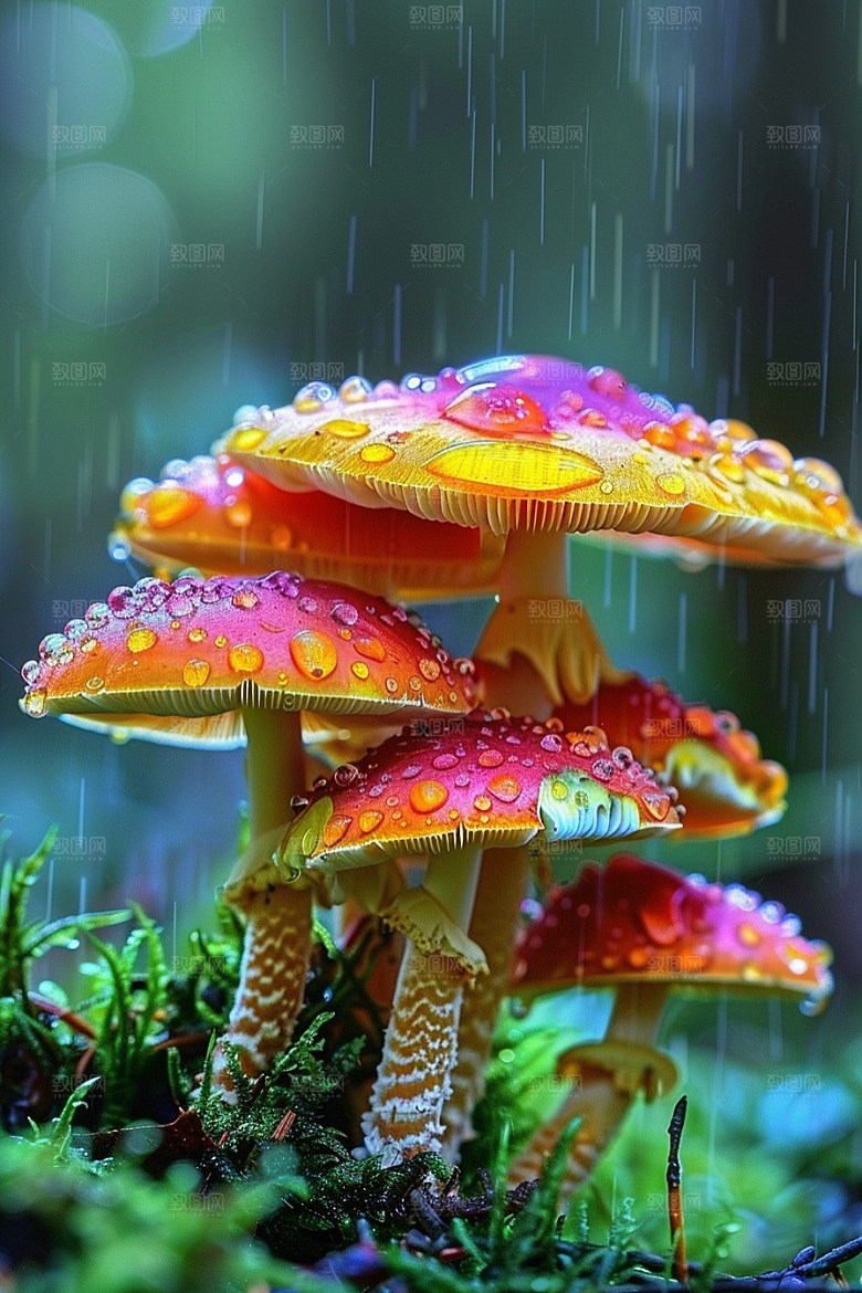 蘑菇高清清新摄影图
