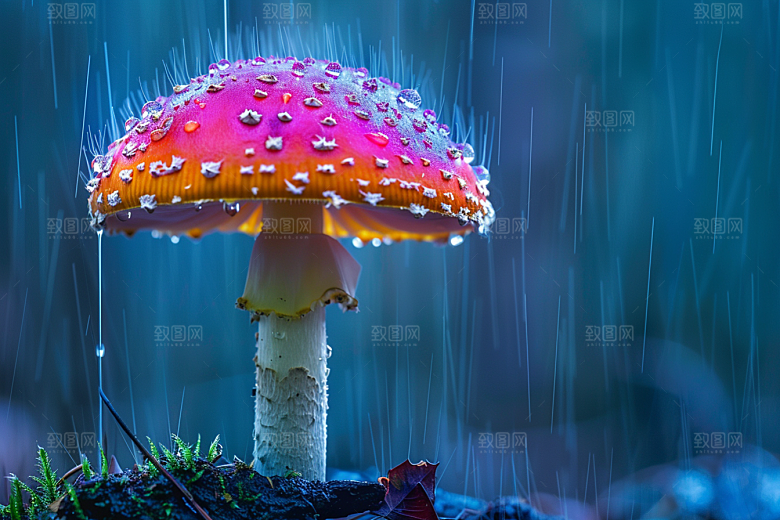 蘑菇清新山珍摄影图