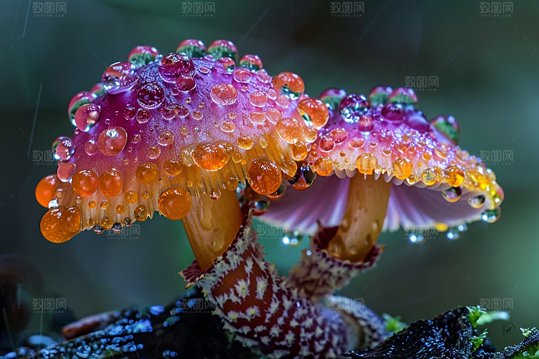 蘑菇树林菌菇摄影图