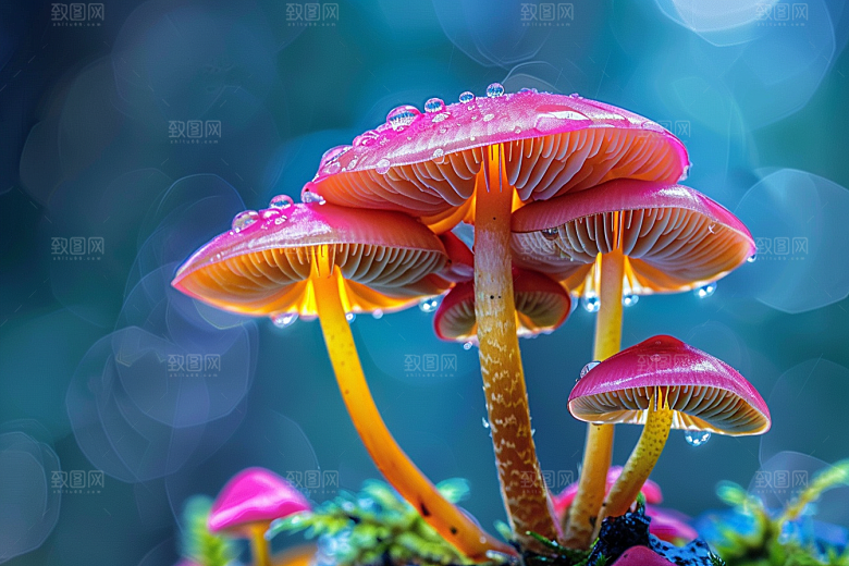 蘑菇高清清新摄影图