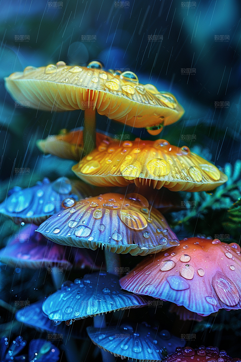 蘑菇清新菌菇摄影图