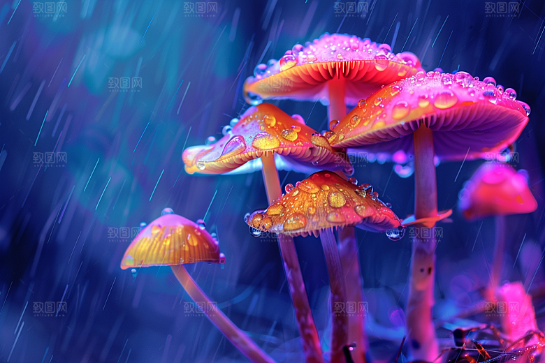 蘑菇自然菌菇摄影图