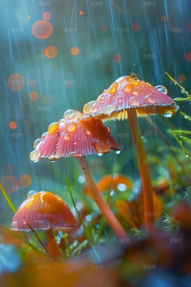 蘑菇山林菌子摄影图