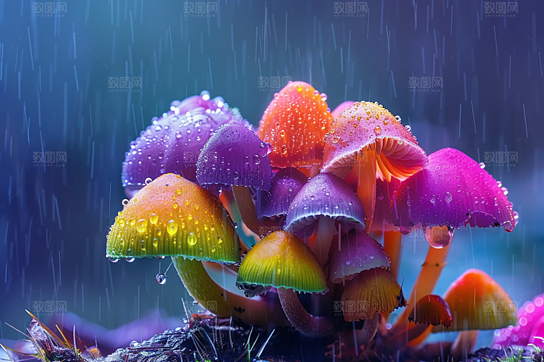 蘑菇自然鲜美摄影图