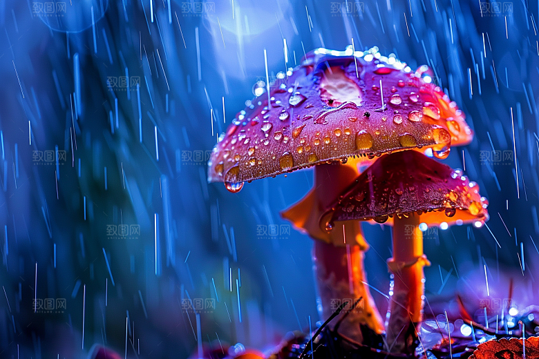 蘑菇山珍山林摄影图