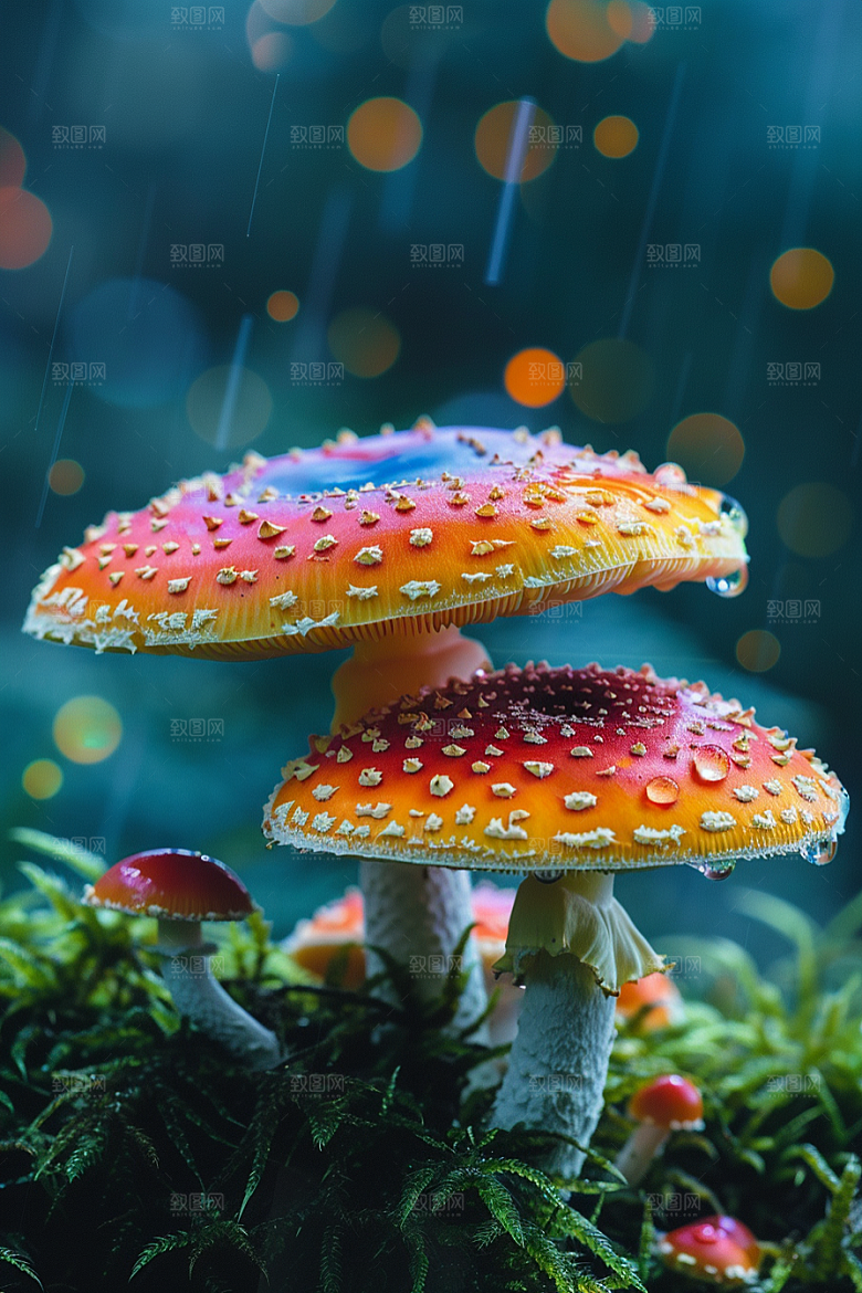 蘑菇山林山珍摄影图