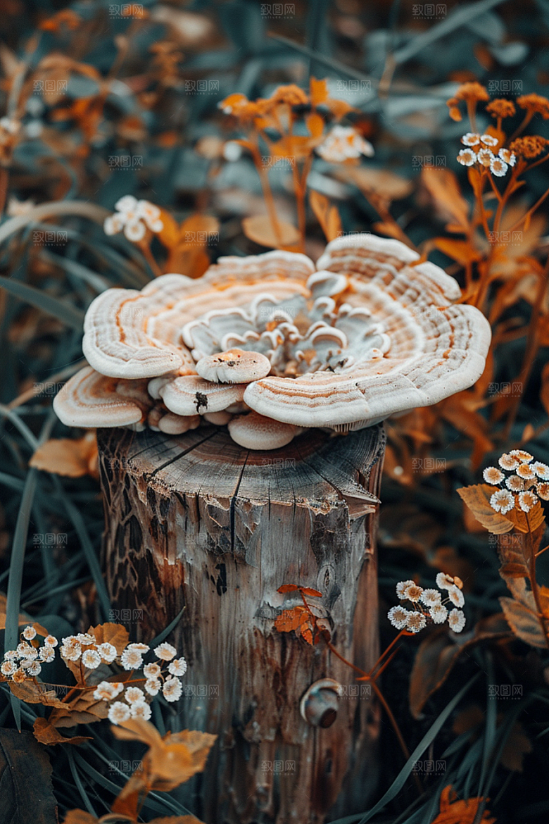 蘑菇雨后山珍摄影图