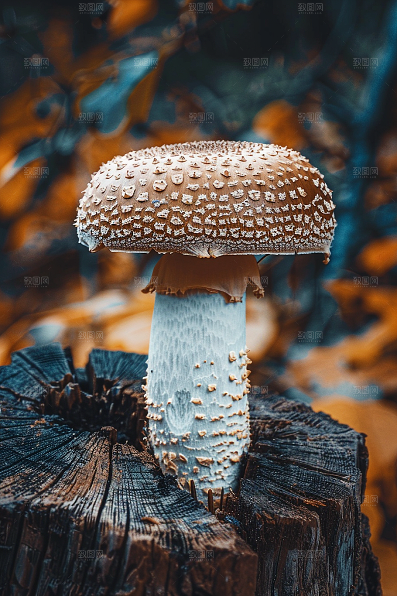 蘑菇山林清新摄影图