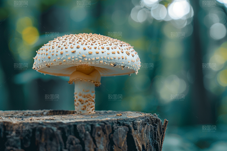 蘑菇菌子树林摄影图