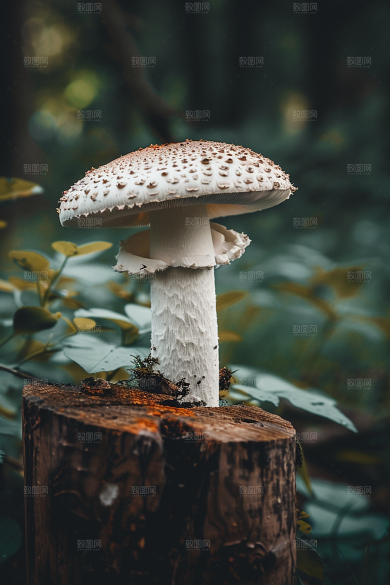蘑菇树林菌子摄影图