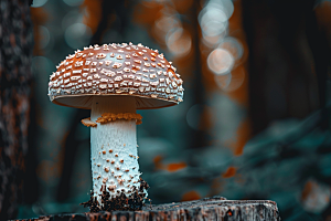 蘑菇雨后食材摄影图