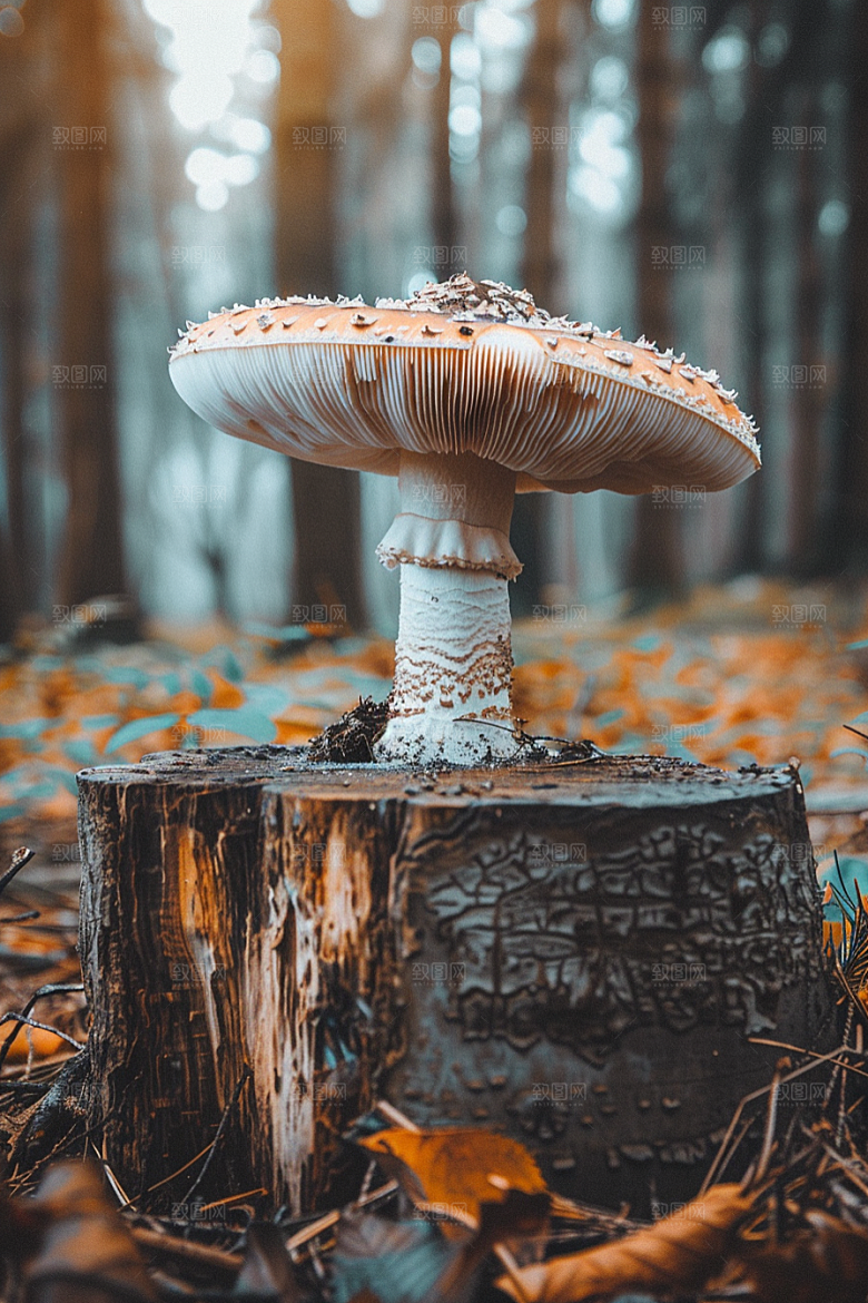蘑菇新鲜雨后摄影图