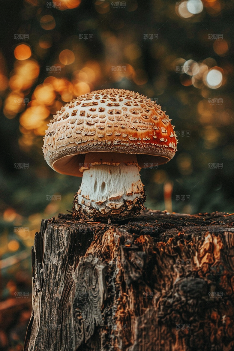 蘑菇自然雨后摄影图