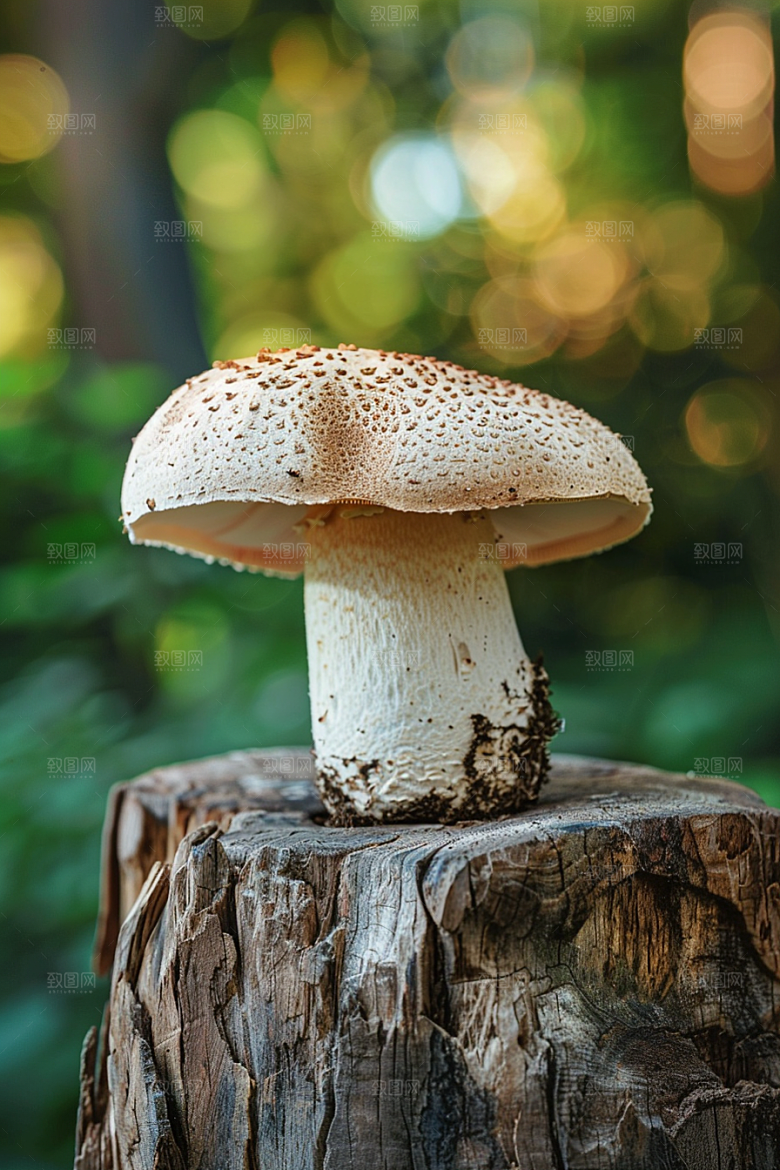蘑菇山林清新摄影图