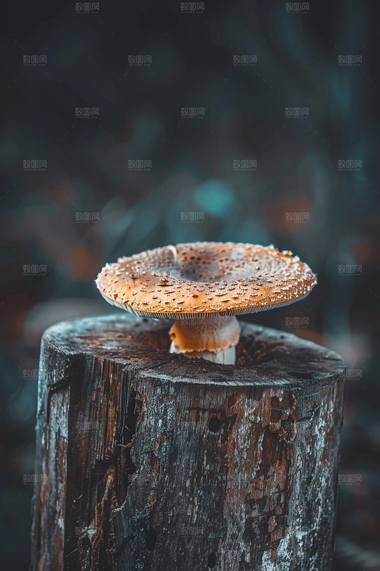 蘑菇树林高清摄影图