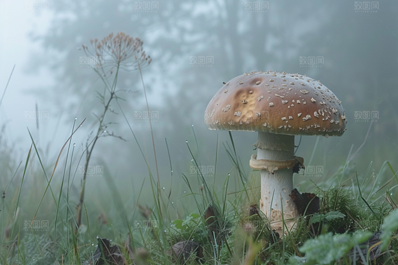 蘑菇山林山珍摄影图
