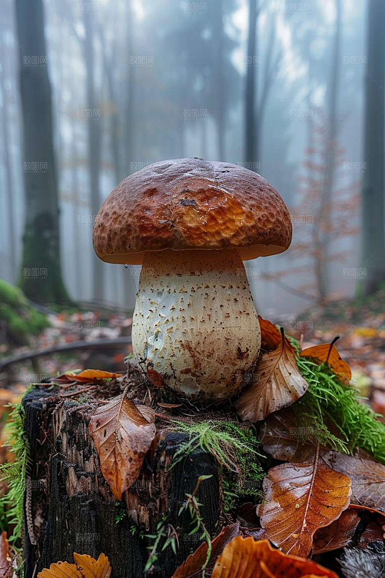 蘑菇清新树林摄影图