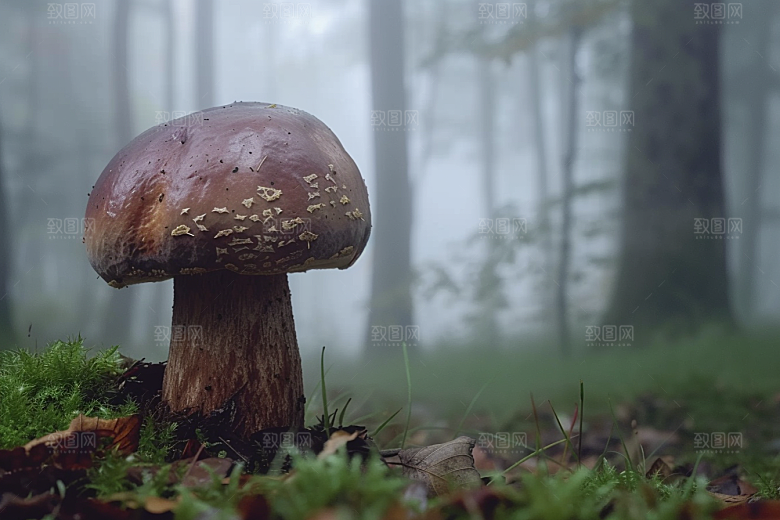 蘑菇树林山林摄影图