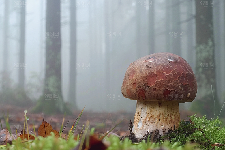 蘑菇清新树林摄影图