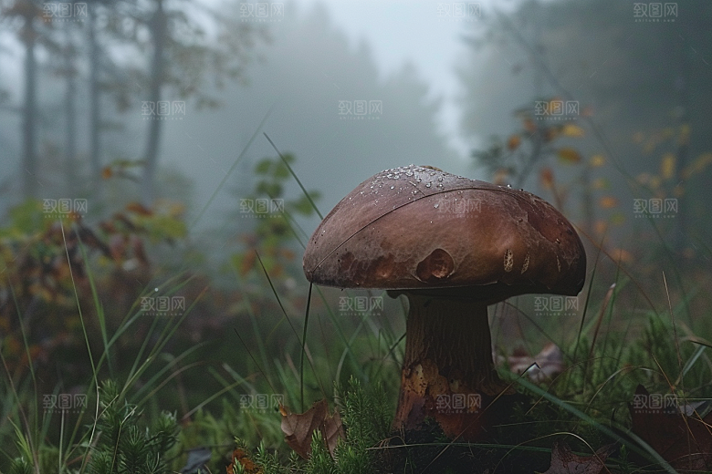 蘑菇树林食材摄影图