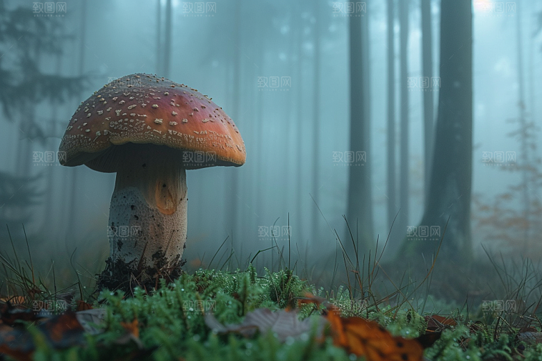 蘑菇菌菇山林摄影图