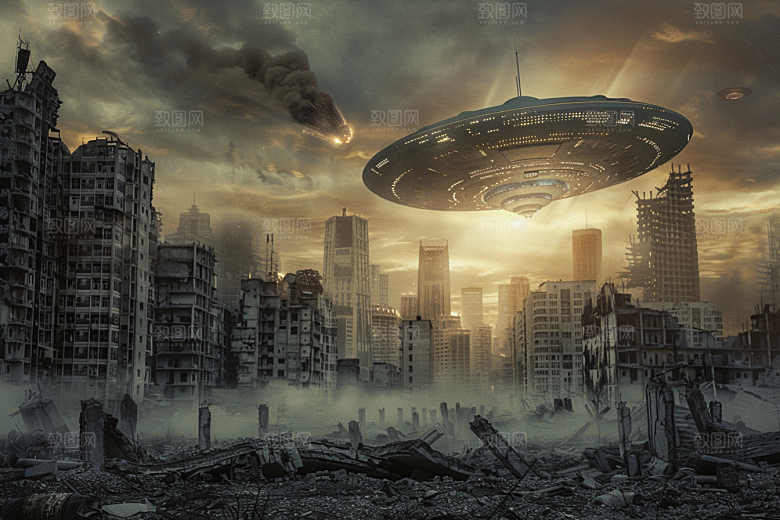 末日飞船暗黑太空游戏原画