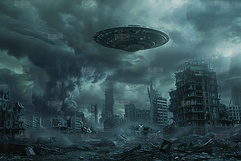 末日飞船太空战舰宇宙游戏原画