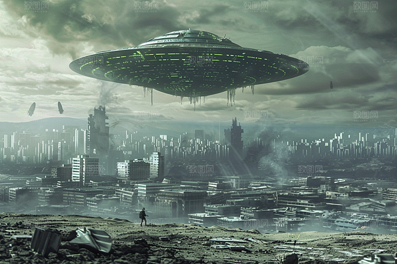 末日飞船废土风宇宙游戏原画