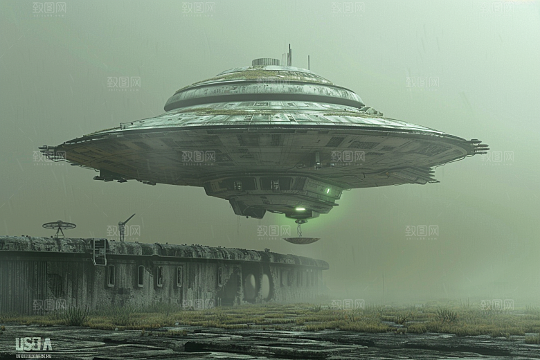 末日飞船宇宙科幻片游戏原画
