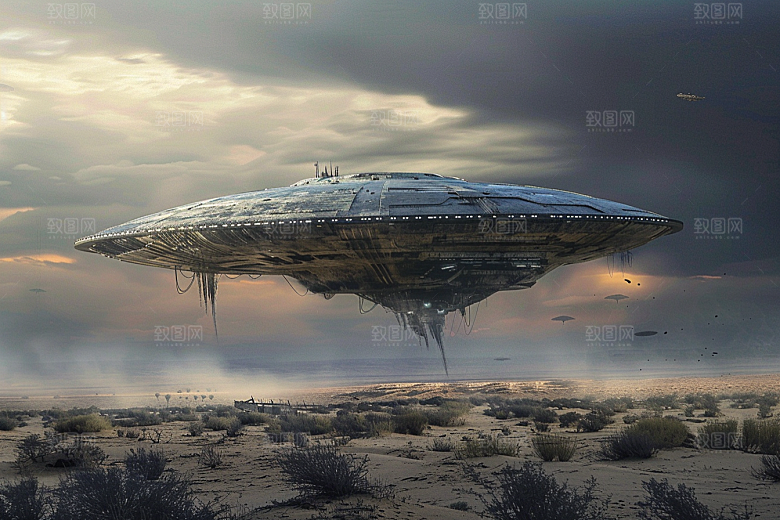 末日飞船宇宙飞行器游戏原画