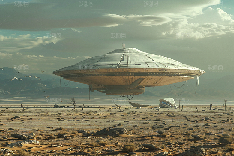 末日飞船太空战舰科幻片游戏原画